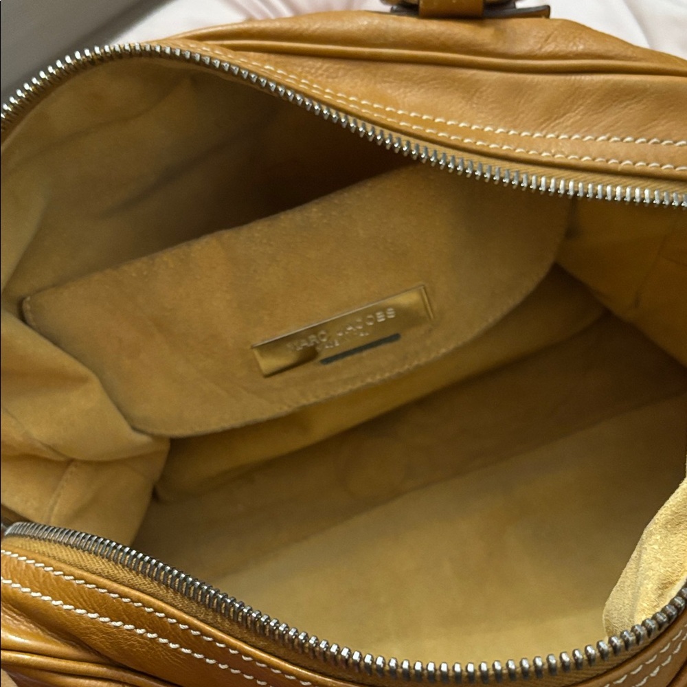 Marc Jacobs Camel color Leather Satchel with Silver Accents - Picture 11 of 12